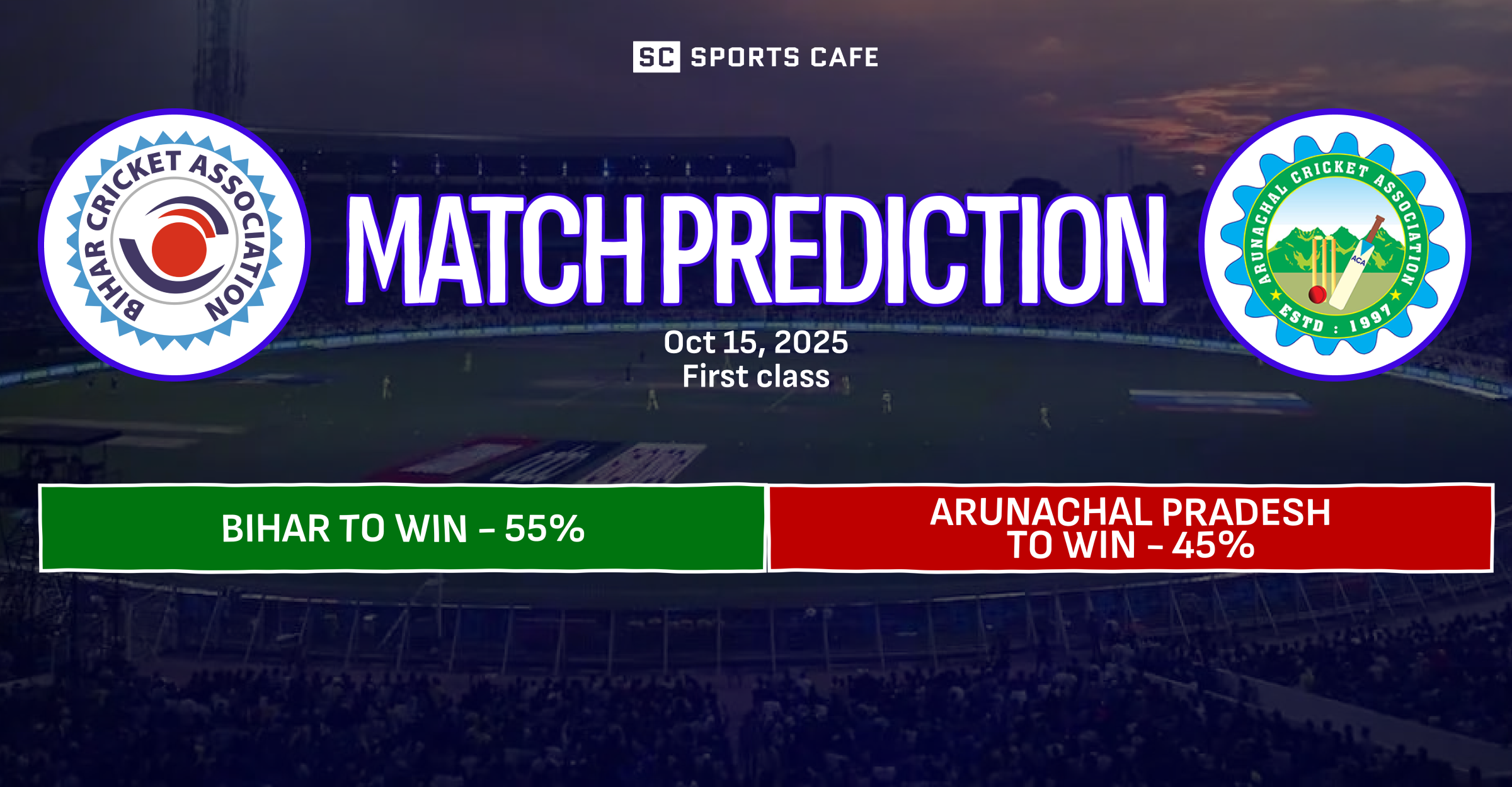 Bihar vs Arunachal Pradesh Match Prediction